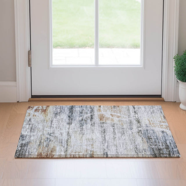 Dalyn Neo NO3 Silver Rug shown in a room