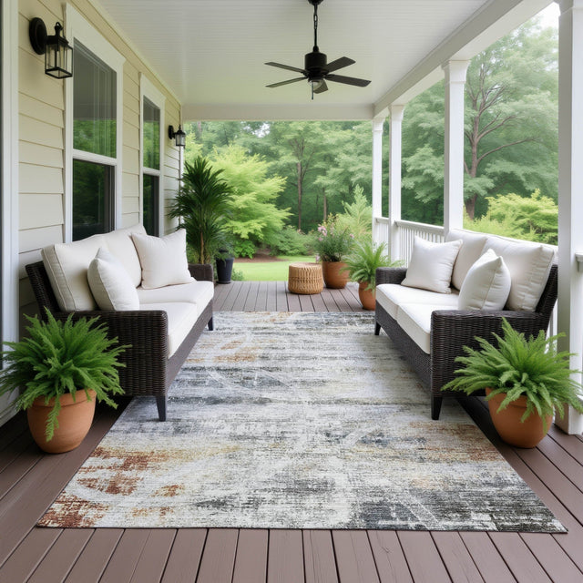 Dalyn Neo NO3 Silver Rug outdoor lifestyle image