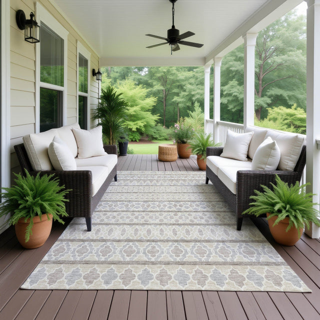 Dalyn Neo NO5 Ivory Rug outdoor lifestyle image