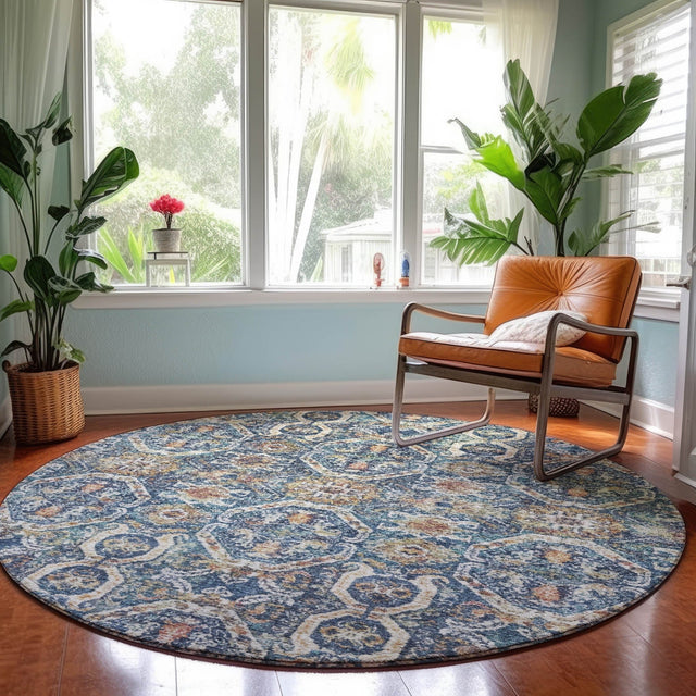 Dalyn Neo NO6 Denim Rug shown in a room