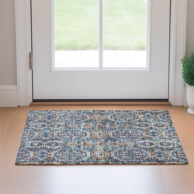 Dalyn Neo NO6 Denim Rug shown in a room