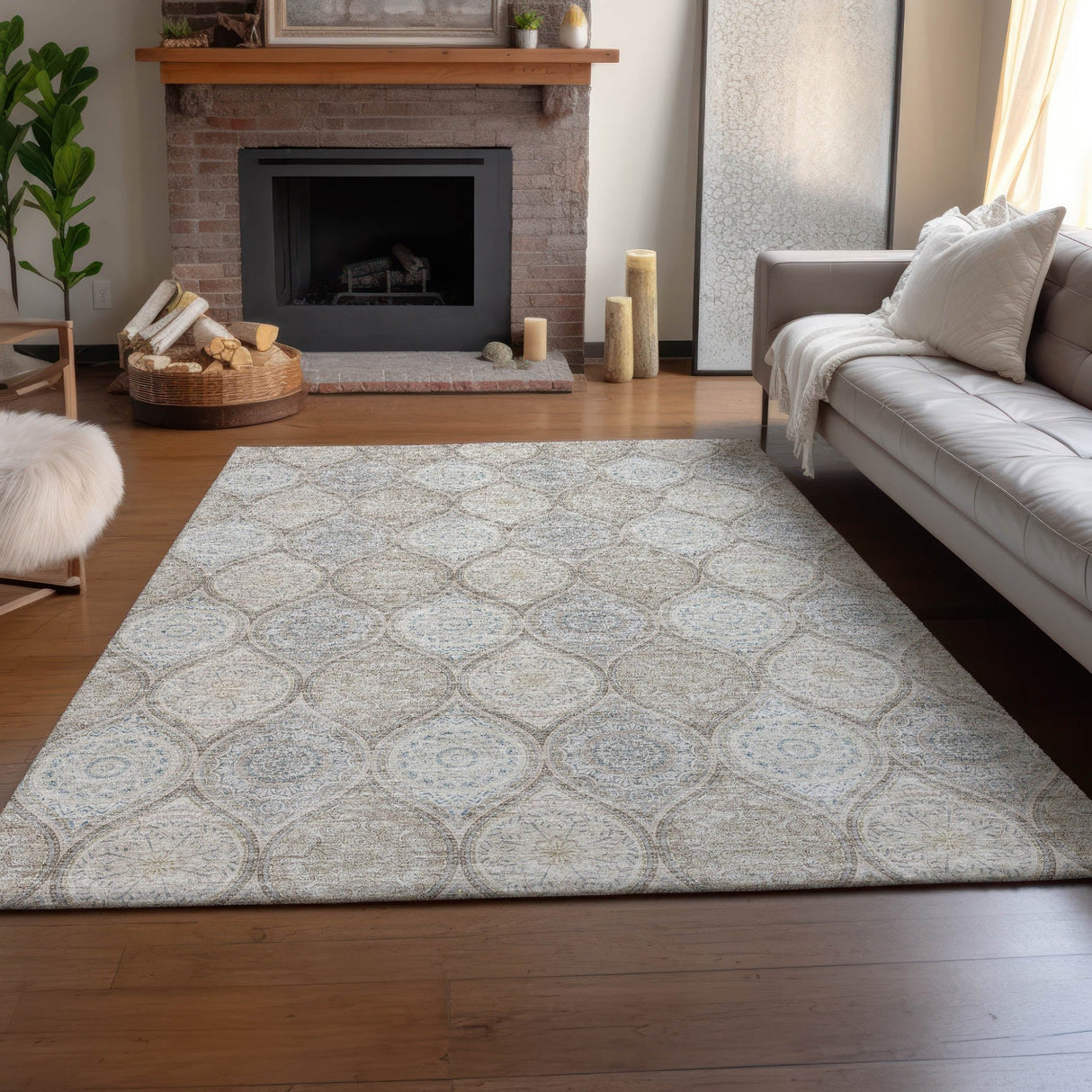Dalyn Neo NO7 Linen Rug shown in a room