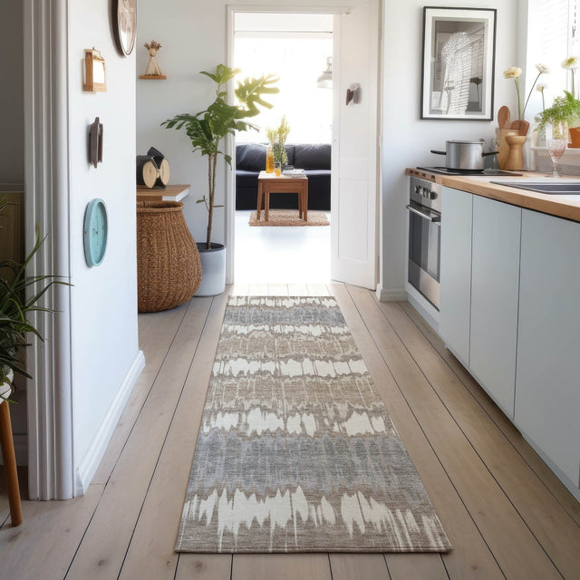 Dalyn Neo NO9 Taupe Rug shown in a room