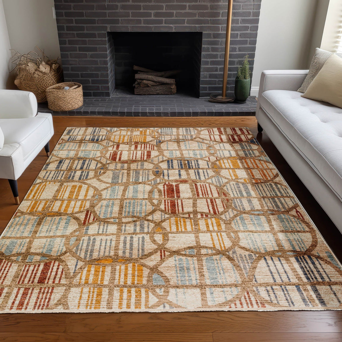 Dalyn Neola NA12 Machine Made Transitional Brown Rug