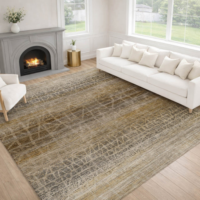 Dalyn Nexus NX1 Beige Rug shown in a room
