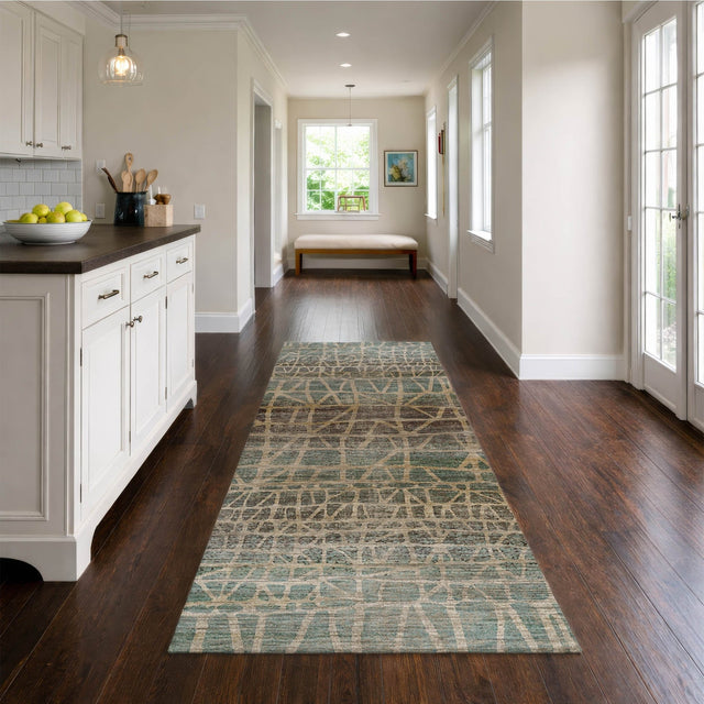 Dalyn Nexus NX1 Teal Rug shown in a room