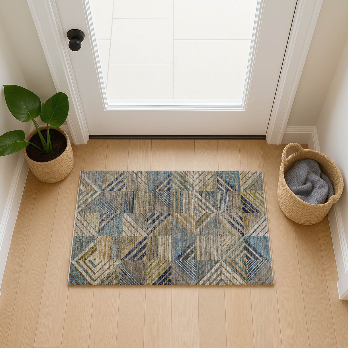 Dalyn Nexus NX2 Denim Rug shown in a room