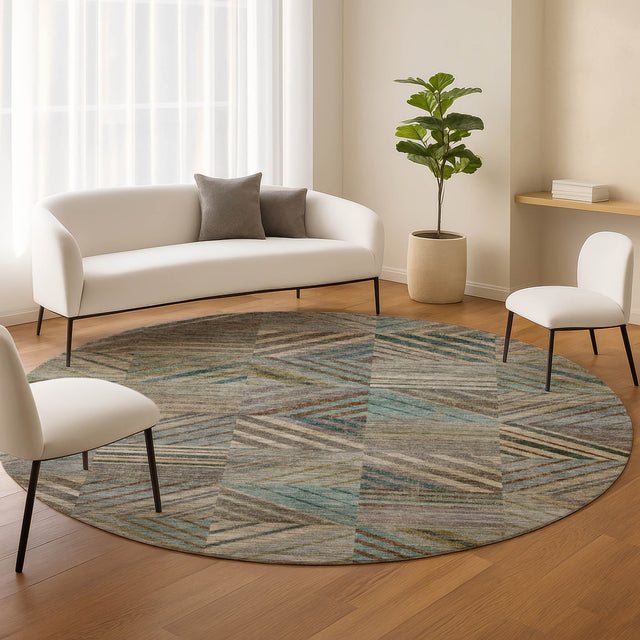 Dalyn Nexus NX2 Teal Rug shown in a room