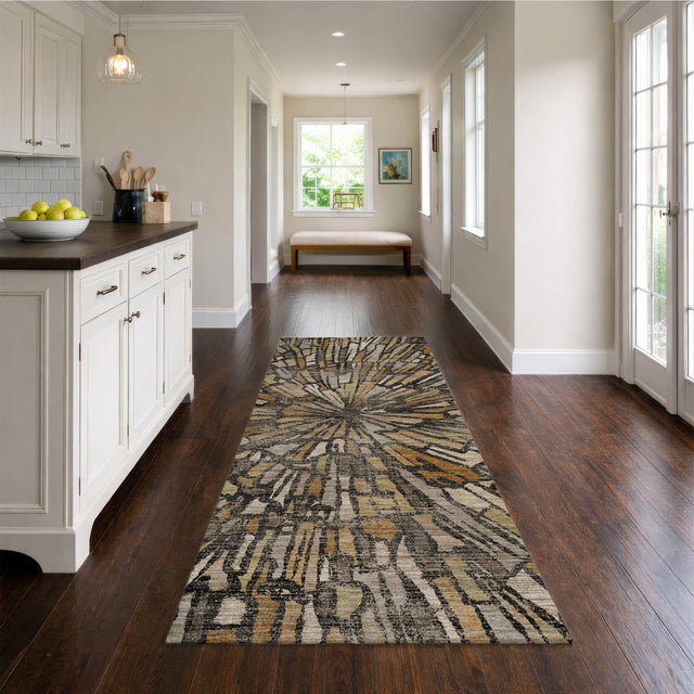 Dalyn Nexus NX3 Black Rug shown in a room