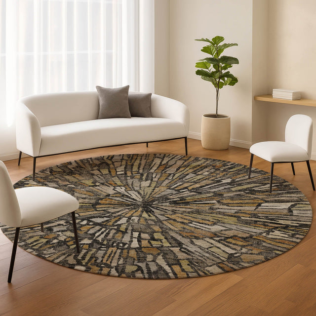 Dalyn Nexus NX3 Black Rug shown in a room