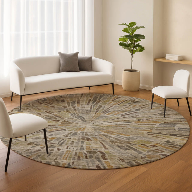 Dalyn Nexus NX3 Ivory Rug shown in a room