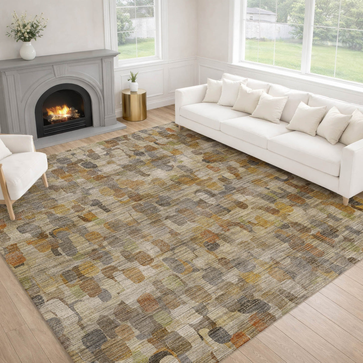 Dalyn Nexus NX4 Beige Rug shown in a room