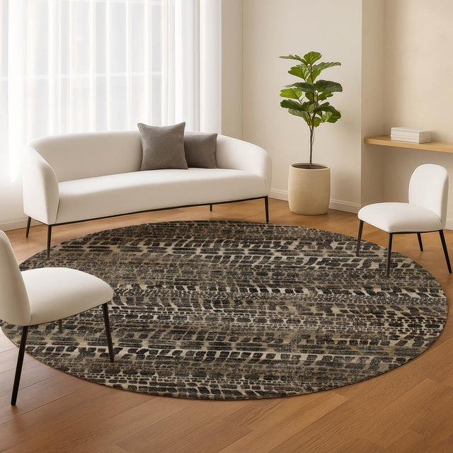 Dalyn Nexus NX5 Black Rug shown in a room