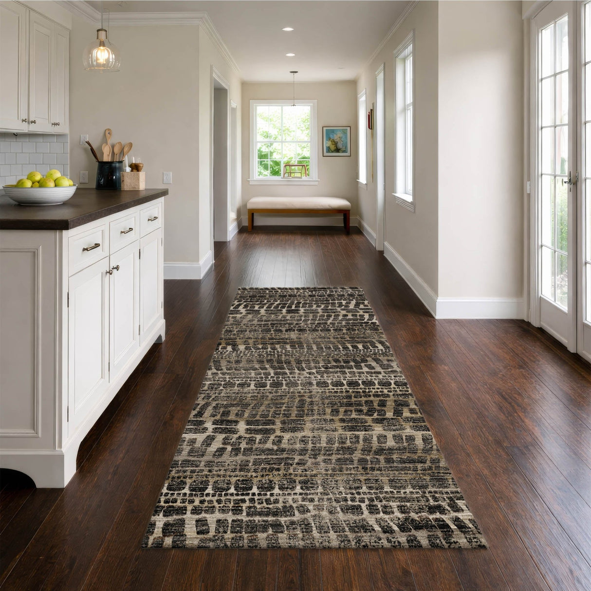 Dalyn Nexus NX5 Black Rug shown in a room