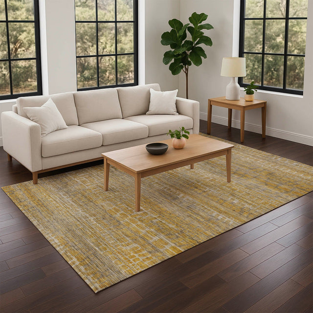 Dalyn Nexus NX5 Gold Rug shown in a room