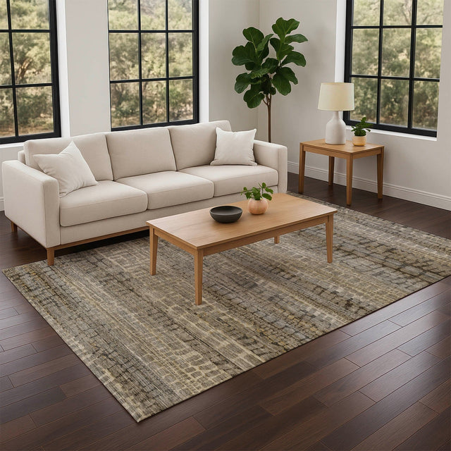 Dalyn Nexus NX5 Gray Rug shown in a room