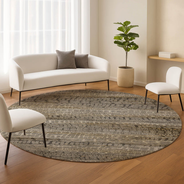 Dalyn Nexus NX5 Gray Rug shown in a room
