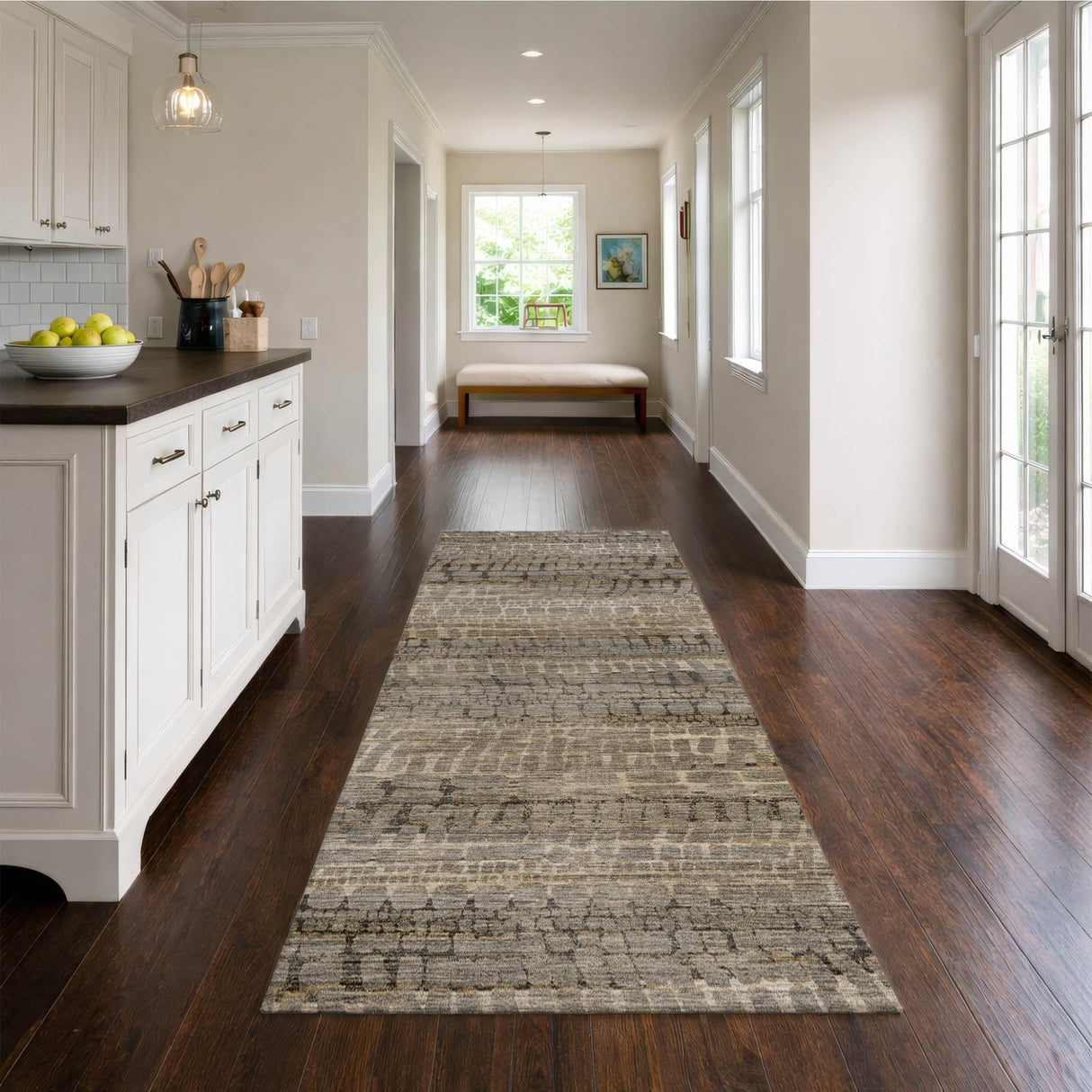 Dalyn Nexus NX5 Gray Rug shown in a room