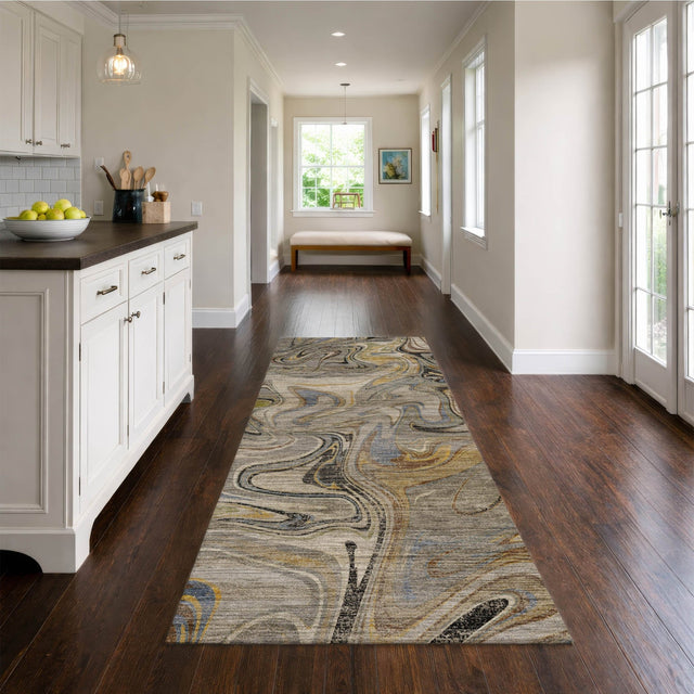 Dalyn Nexus NX6 Gray Rug shown in a room