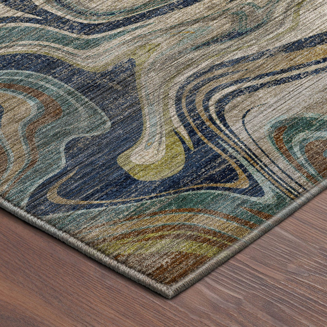 Dalyn Nexus NX6 Navy Rug corner detail