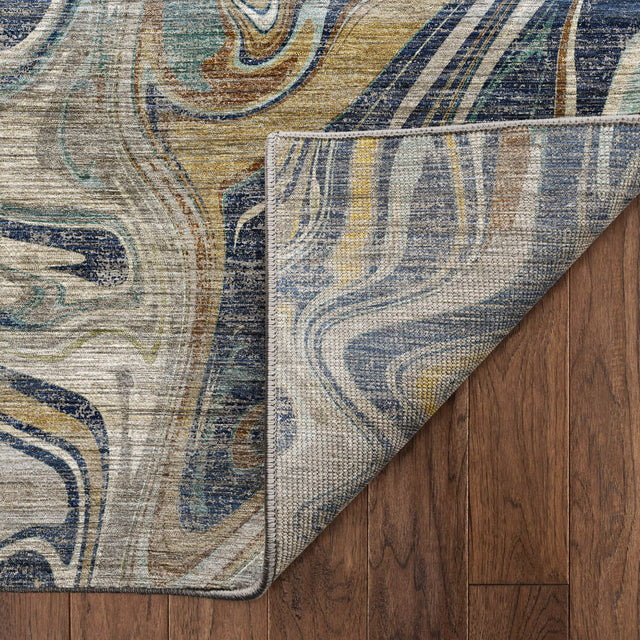 Dalyn Nexus NX6 Navy Rug backing detail