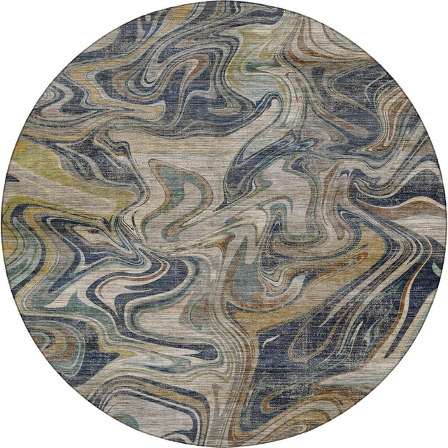 Dalyn Nexus NX6 Navy Rug round rug