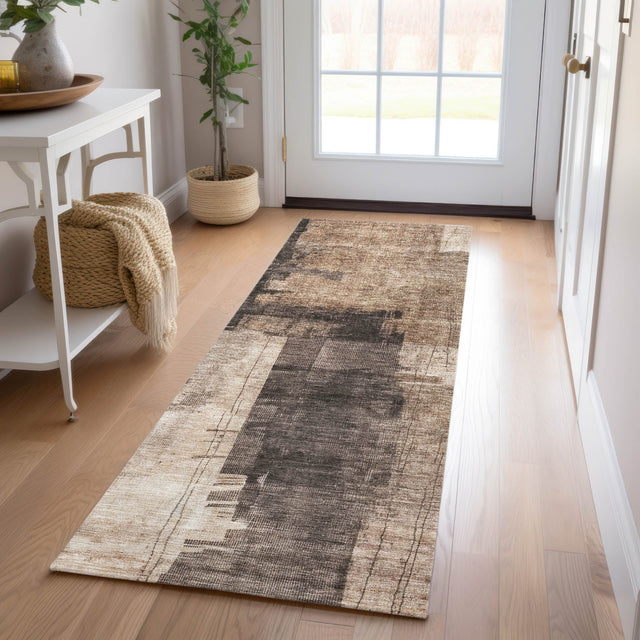 Dalyn Nouveau NV10 Brown Rug shown in a room