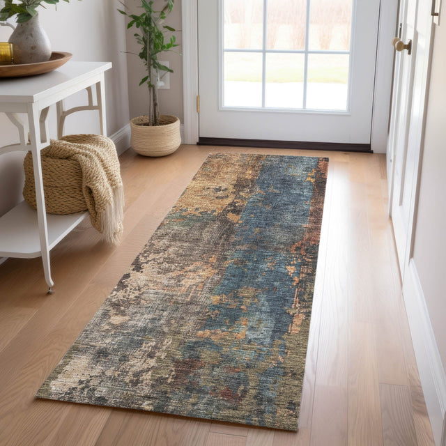 Dalyn Nouveau NV12 Blue Rug shown in a room