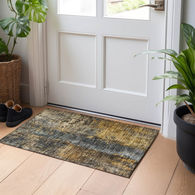 Dalyn Nouveau NV12 Gray Rug shown in a room