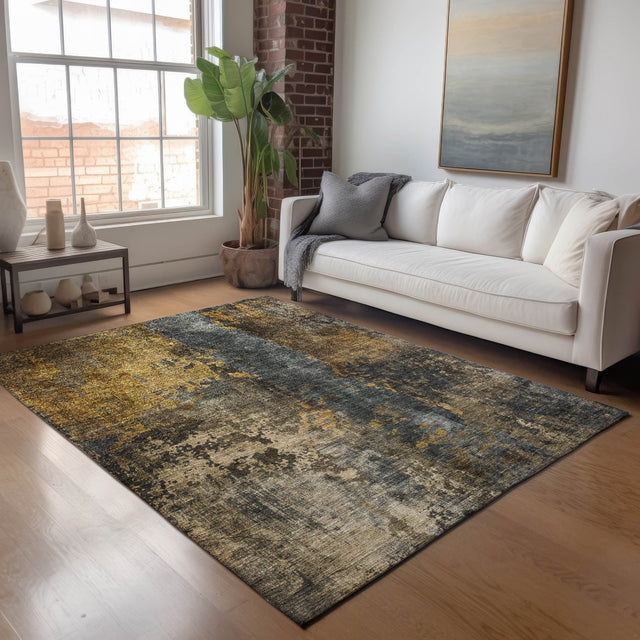 Dalyn Nouveau NV12 Gray Rug shown in a room
