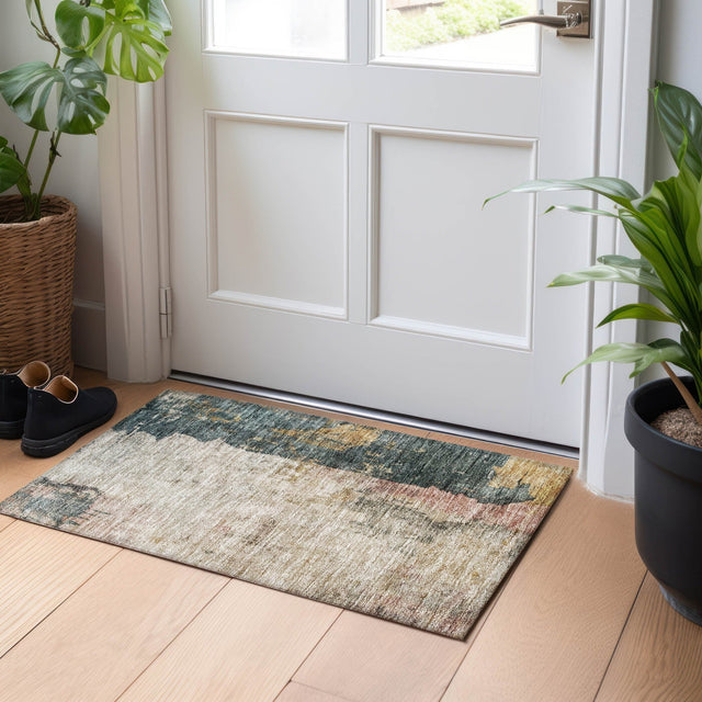 Dalyn Nouveau NV15 Taupe Rug shown in a room
