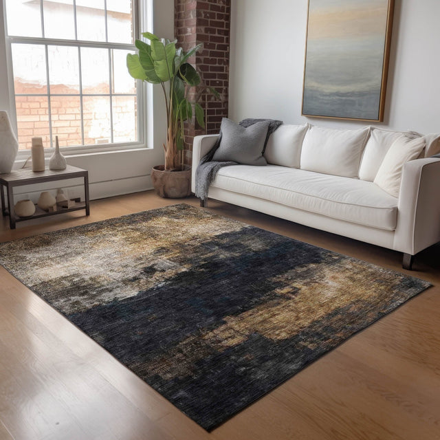 Dalyn Nouveau NV17 Charcoal Rug shown in a room