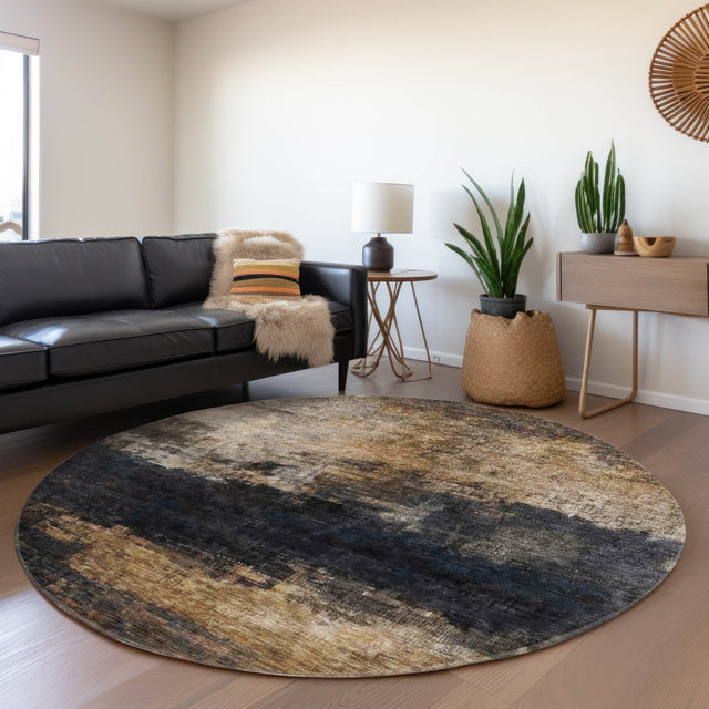 Dalyn Nouveau NV17 Charcoal Rug shown in a room