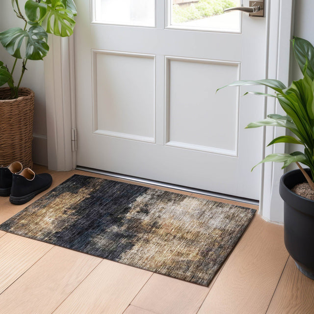 Dalyn Nouveau NV17 Charcoal Rug shown in a room