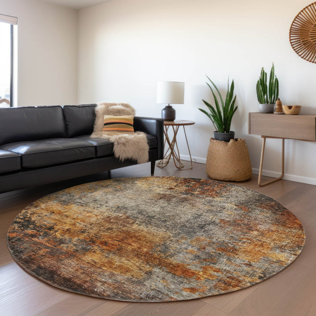 Dalyn Nouveau NV18 Paprika Rug shown in a room