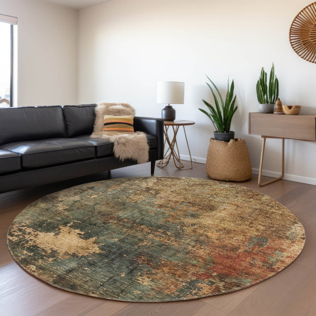 Dalyn Nouveau NV19 Sage Rug shown in a room