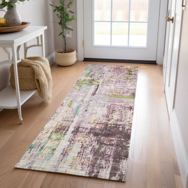 Dalyn Nouveau NV2 Lavender Rug shown in a room