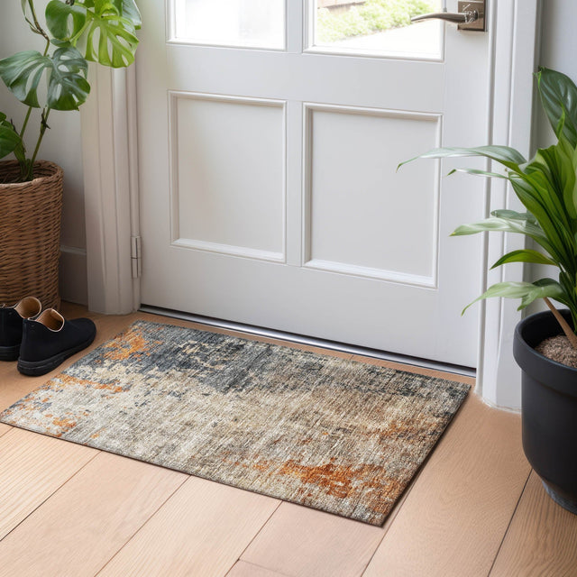 Dalyn Nouveau NV20 Khaki Rug shown in a room