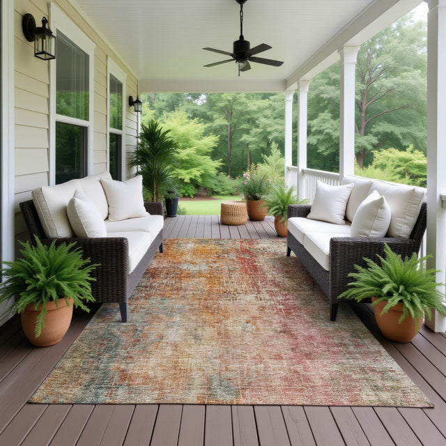 Dalyn Nouveau NV21 Tan Rug outdoor lifestyle image