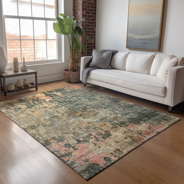 Dalyn Nouveau NV22 Sage Rug shown in a room