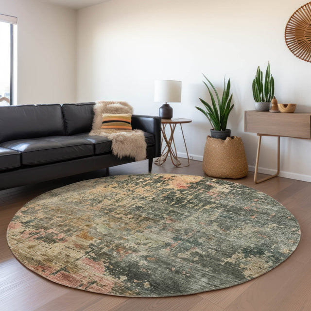 Dalyn Nouveau NV22 Sage Rug shown in a room