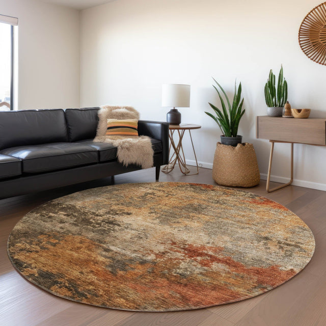 Dalyn Nouveau NV24 Khaki Rug shown in a room