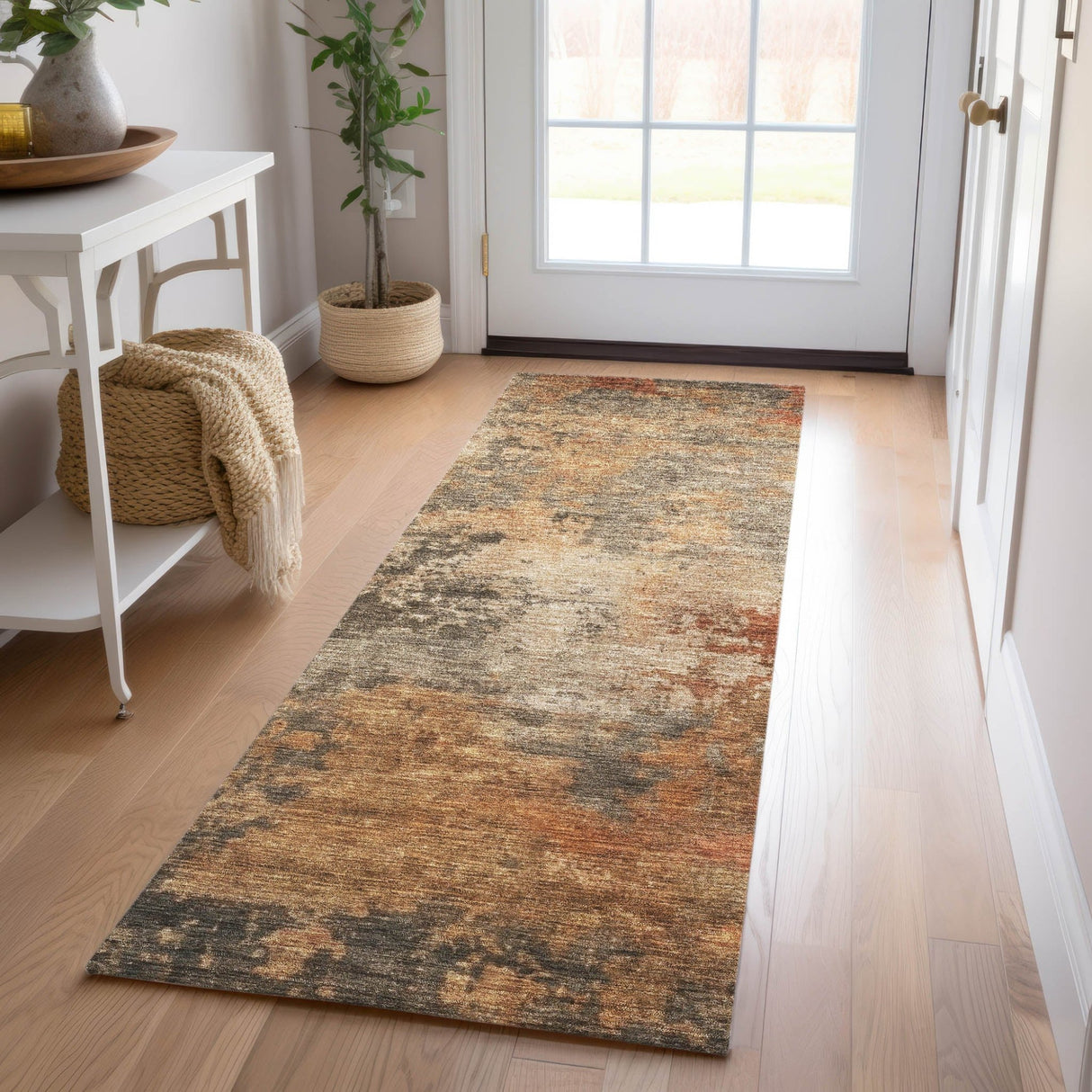 Dalyn Nouveau NV24 Khaki Rug shown in a room