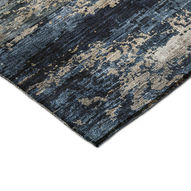 Dalyn Nouveau NV3 Navy Rug corner detail