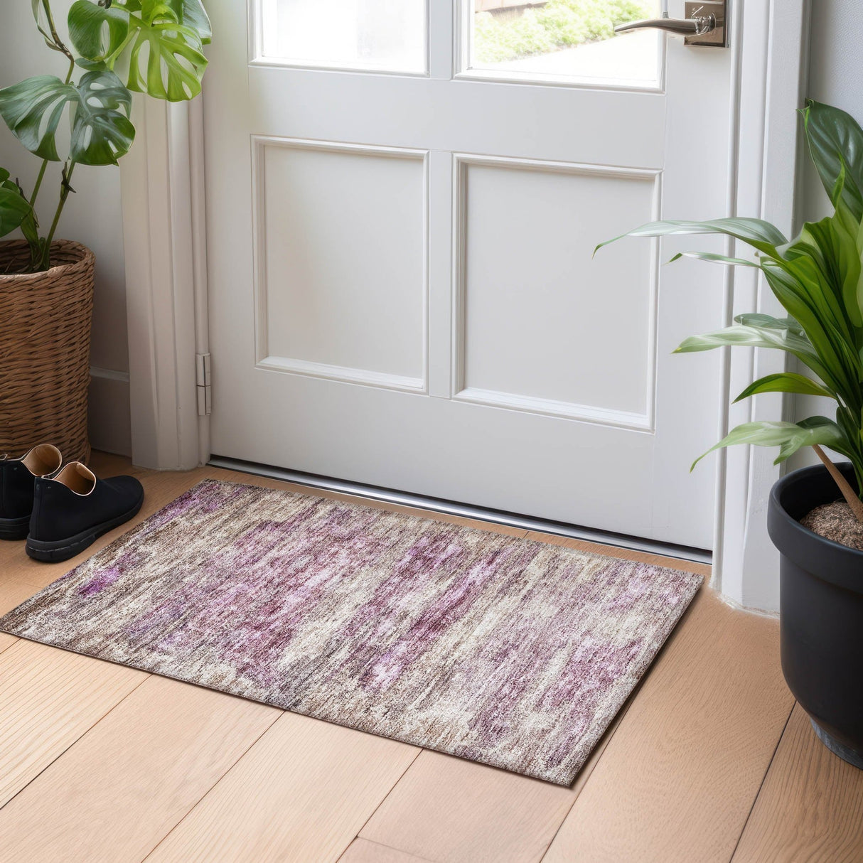 Dalyn Nouveau NV4 Blush Rug shown in a room