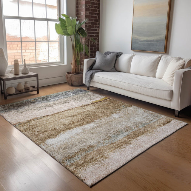 Dalyn Nouveau NV5 Beige Rug shown in a room