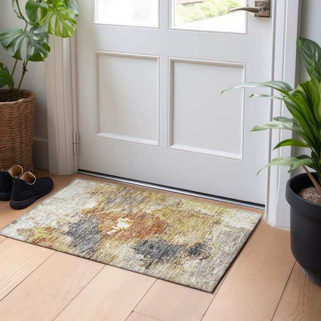 Dalyn Nouveau NV7 Taupe Rug shown in a room