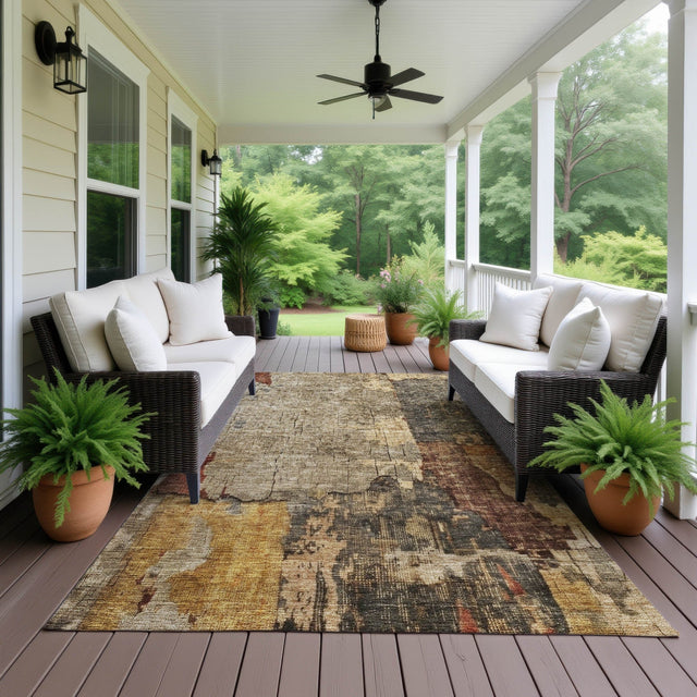 Dalyn Nouveau NV9 Khaki Rug outdoor lifestyle image