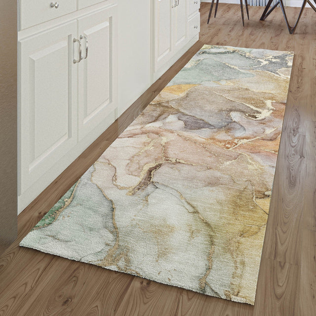 Dalyn Odyssey OY1 Taupe Rug shown in a room