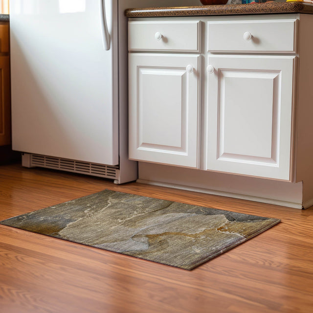 Dalyn Odyssey OY10 Chocolate Rug shown in a room